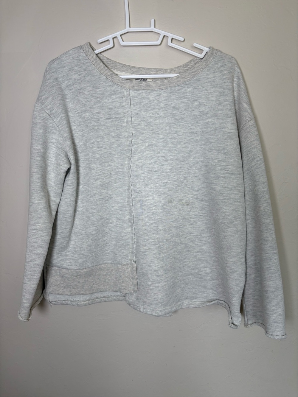Umgee Heather Gray Sweatshirt Size Small Boxy Relaxed Casual Loungewear